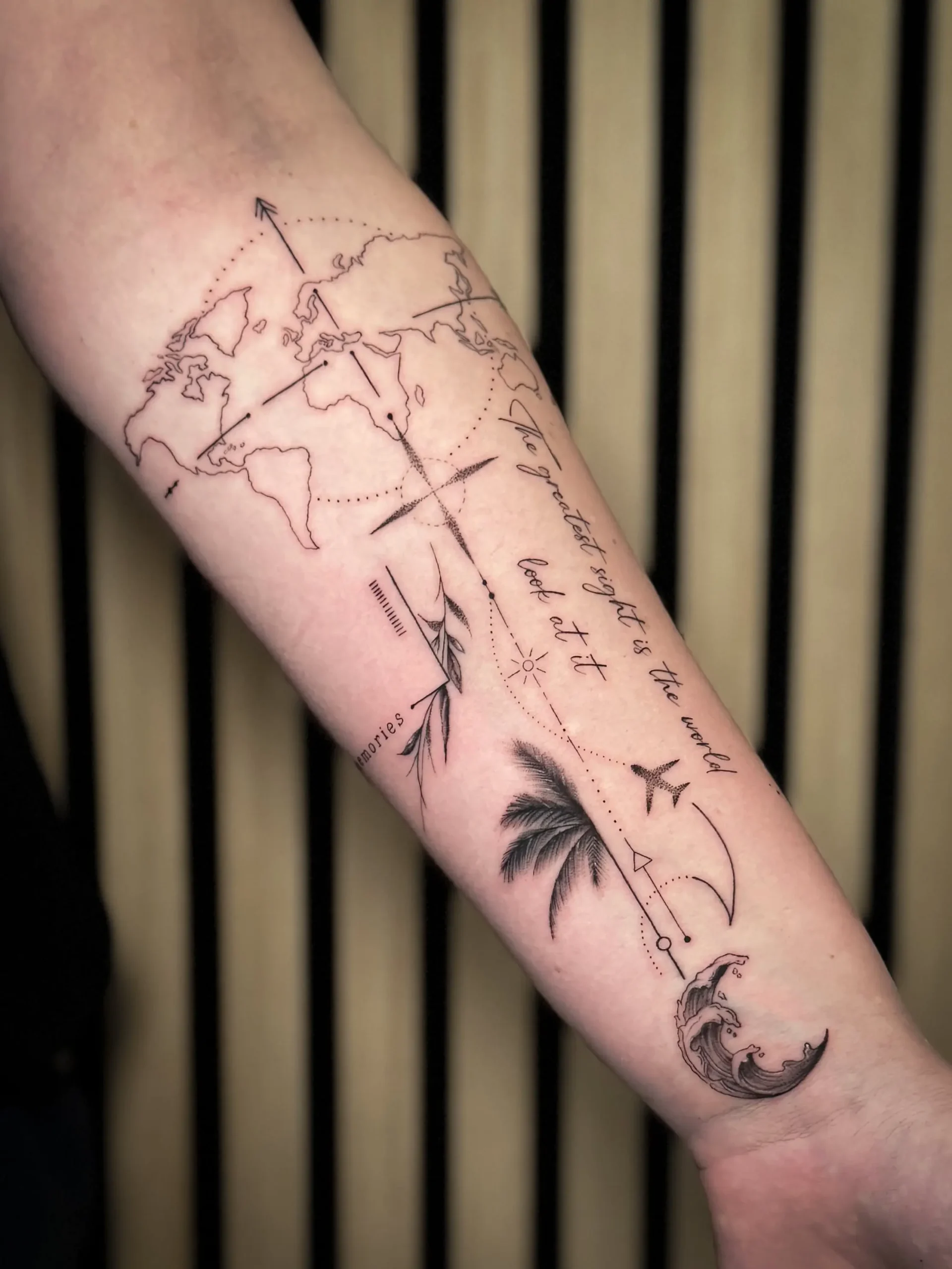 Concept Tattoo Reisen um die Welt